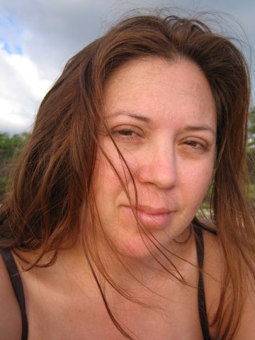 christina preg beach close up